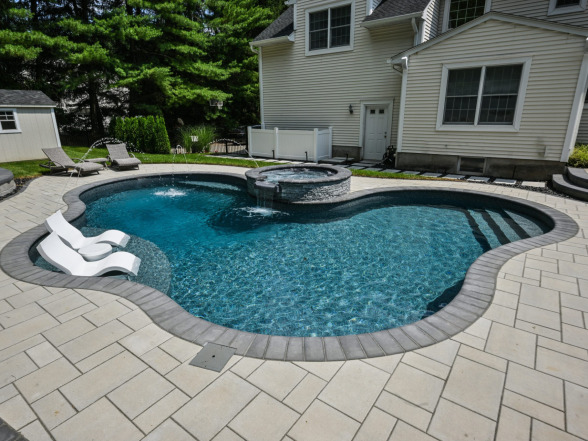 Swimming pool installation in Mahwah, NJ