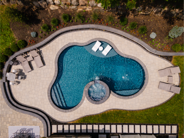 Swimming pool installation in Mahwah, NJ