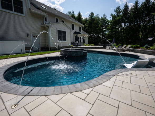 Gunite pool construction in Mahwah, NJ by EverClear Pools