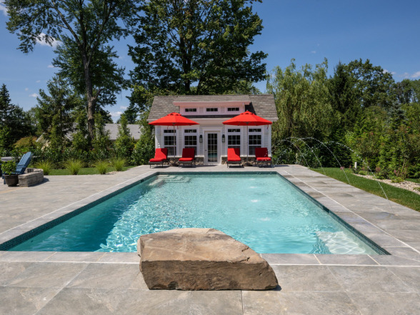 Inground pool build by EverClear Pools in Mendham, NJ