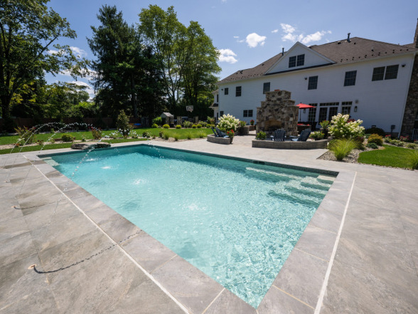 Swimming pool installation in Mendham, NJ