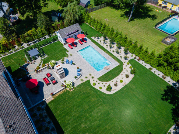 Inground pool build by EverClear Pools in Mendham, NJ
