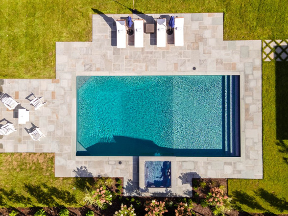 Custom pool contractor project by EverClear Pools in New Jersey